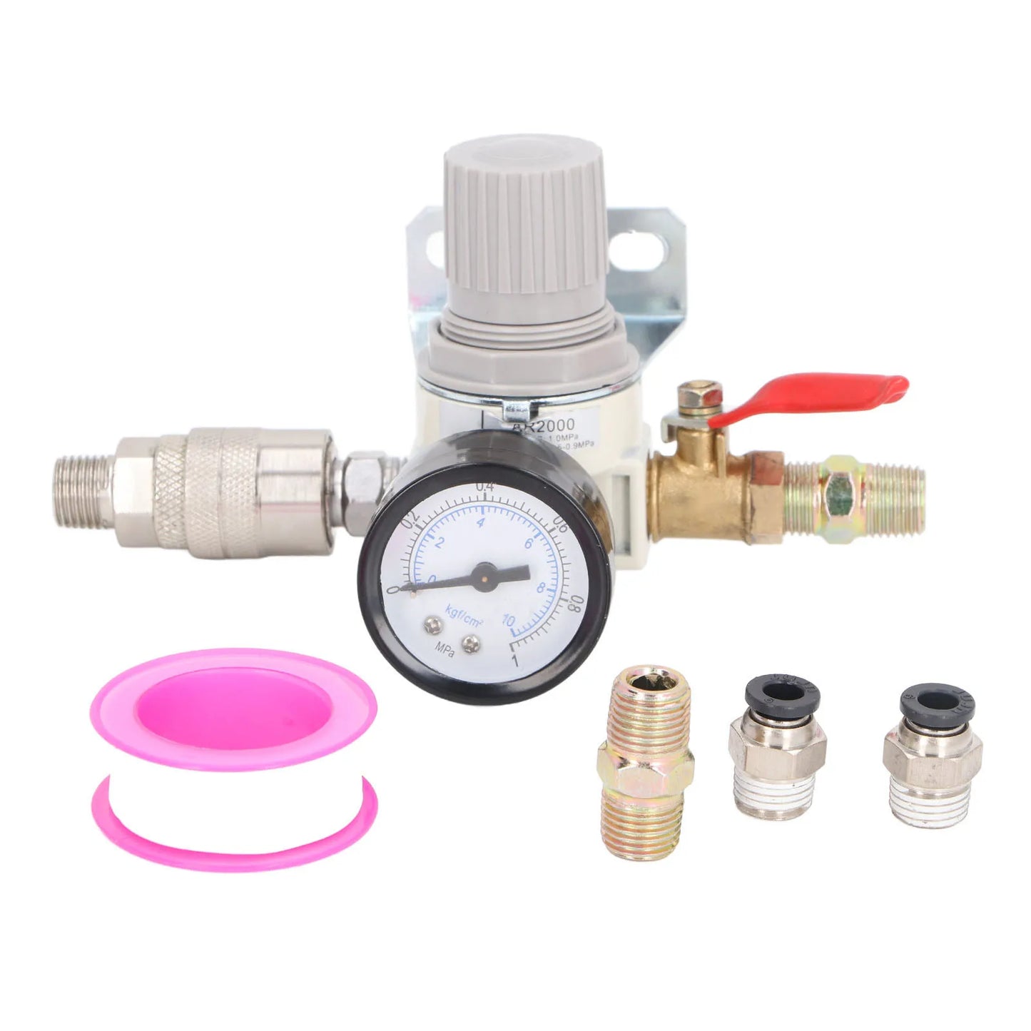 Air Compressor Pressure Regulator 1/4 Inch NPT Air Pressure Regulator with 0‑1MPa Gauge for Pneumatic Tool Air Regulator Peaceful Pleasures Health and Wellness