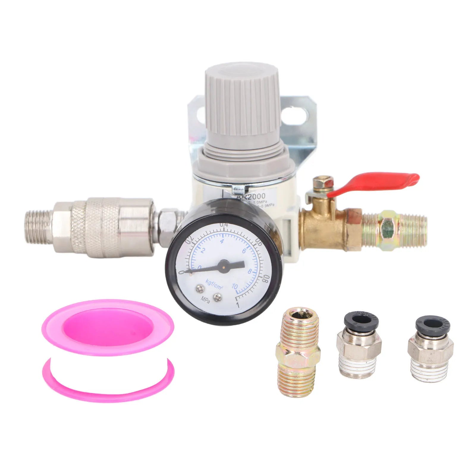 Air Compressor Pressure Regulator 1/4 Inch NPT Air Pressure Regulator with 0‑1MPa Gauge for Pneumatic Tool Air Regulator Peaceful Pleasures Health and Wellness