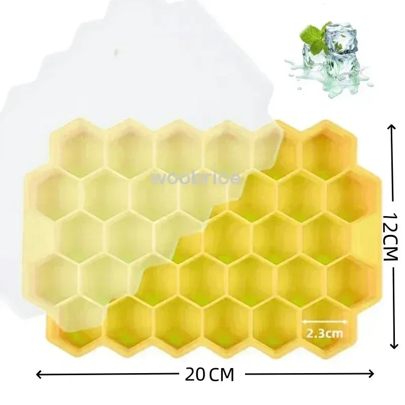 Silicone Honeycomb Ice Cube Tray – 37-Cavity BPA-Free Mold