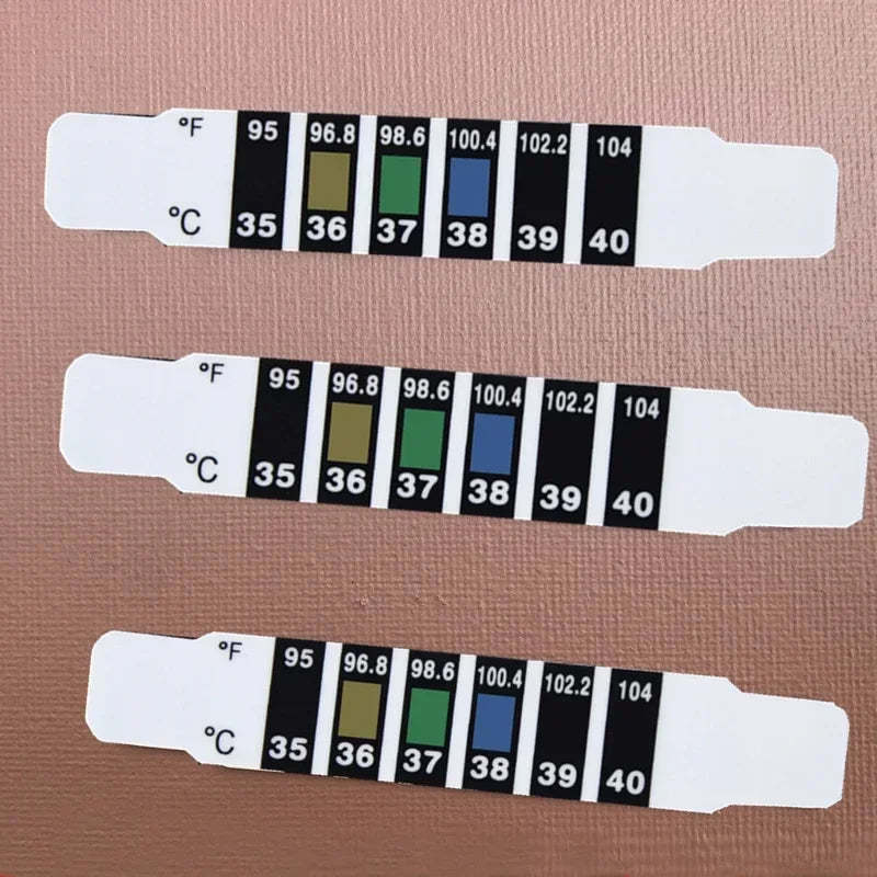 10/20Pcs Forehead Head Strip Thermometer Water Milk Thermometer Fever Body Baby Child Kid Test Temperature Sticker Baby Care Peaceful Pleasures Health and Wellness
