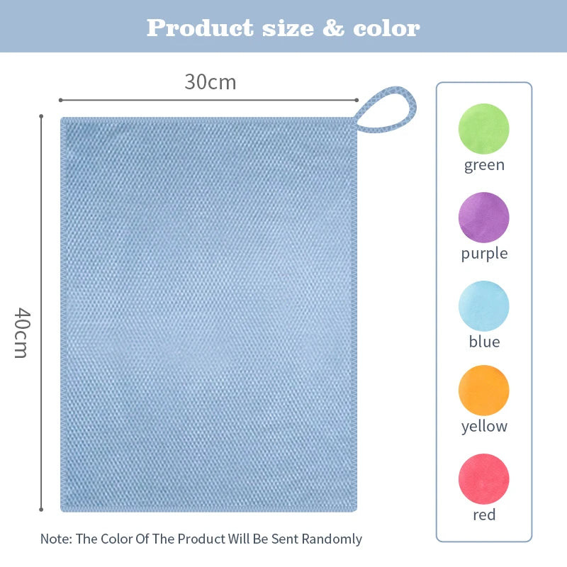 1/5/10Pcs Kitchen Towel Dish Cloth Absorbable Glass Microfiber Cloth Cleaning Wipes Window Car Towel Rag Kitchen Accessories Peaceful Pleasures Health and Wellness