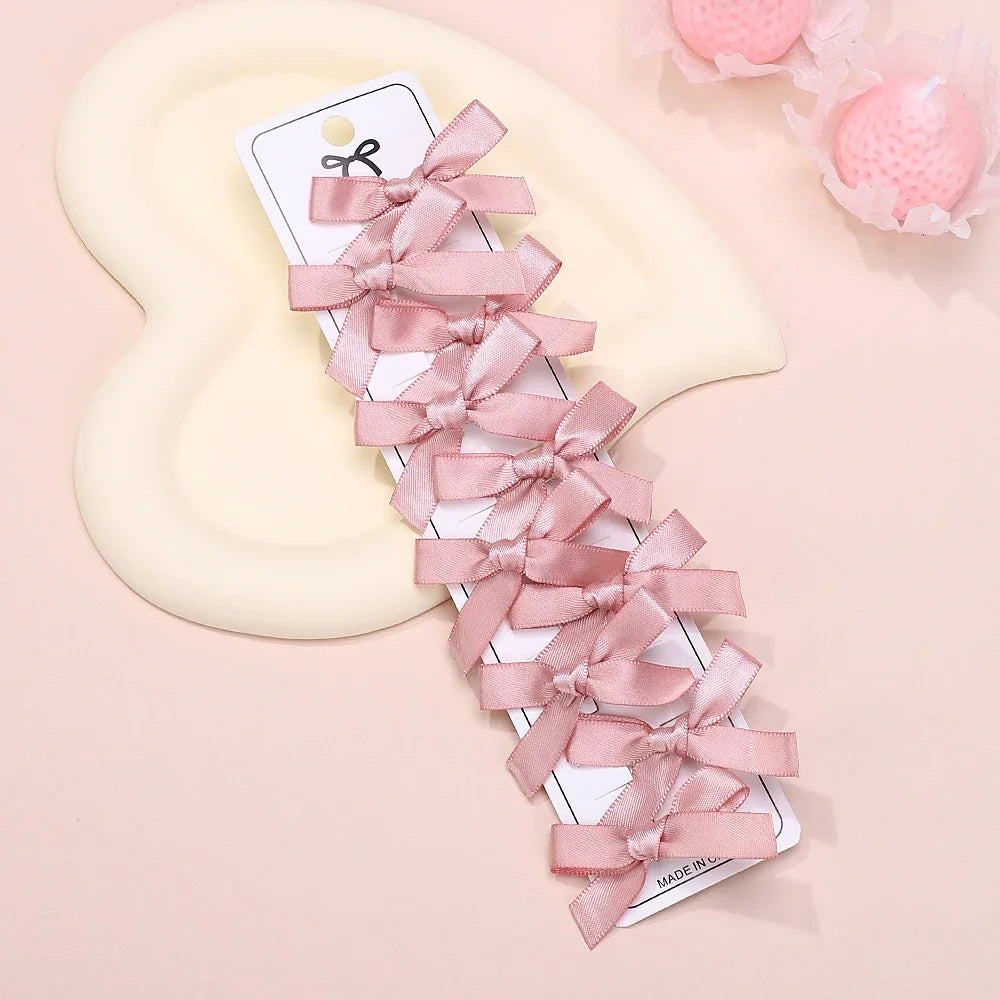 4 8 Girls Bows Mini Hair Clips Metal Hairpin Headwear Barrette