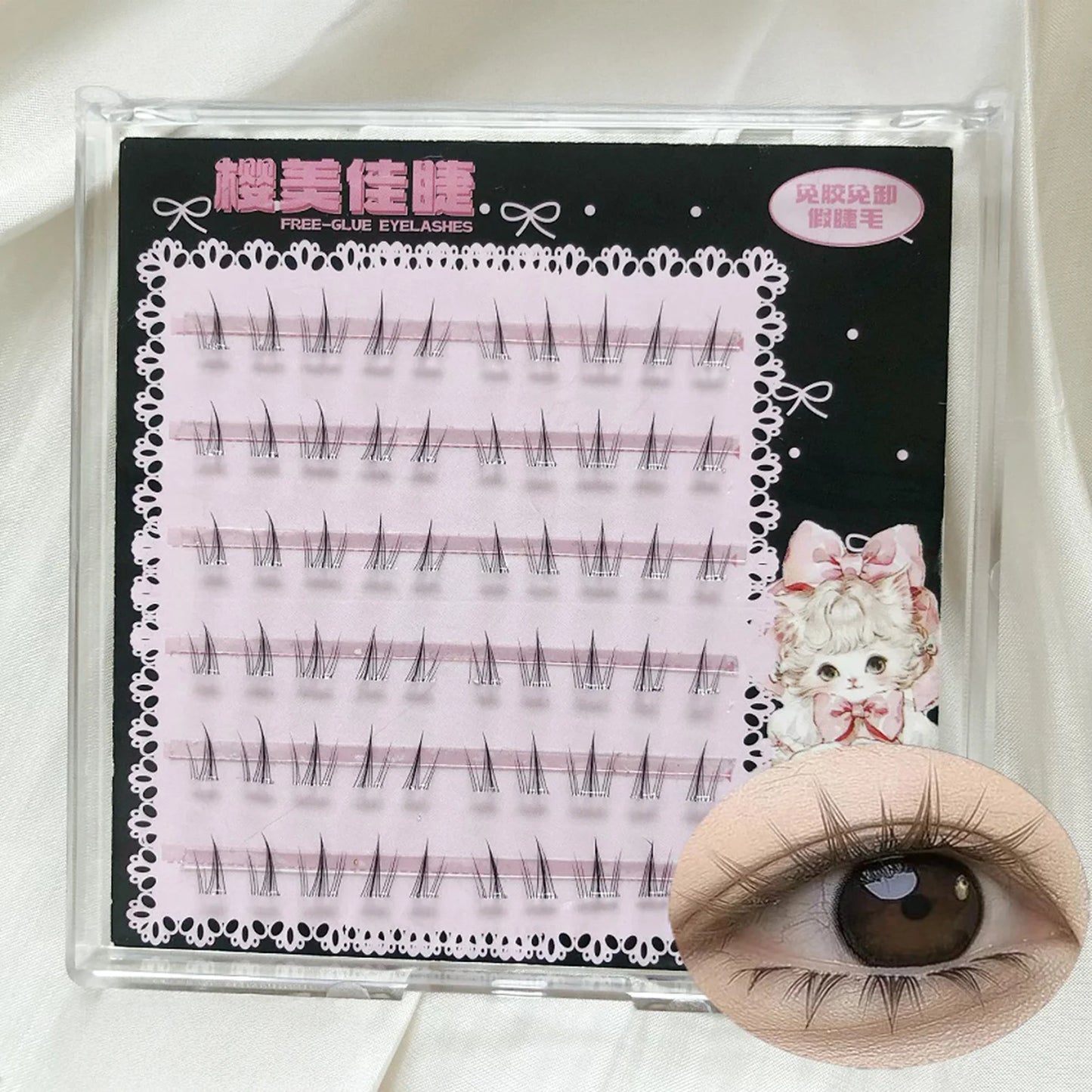 6/10/20 Rows No Glue Sunflower Lower Fake Eyelashes Natural Individual Eyelash Extension Cluster Daily Makeup Enlarge Your Eyes Peaceful Pleasures Health and Wellness