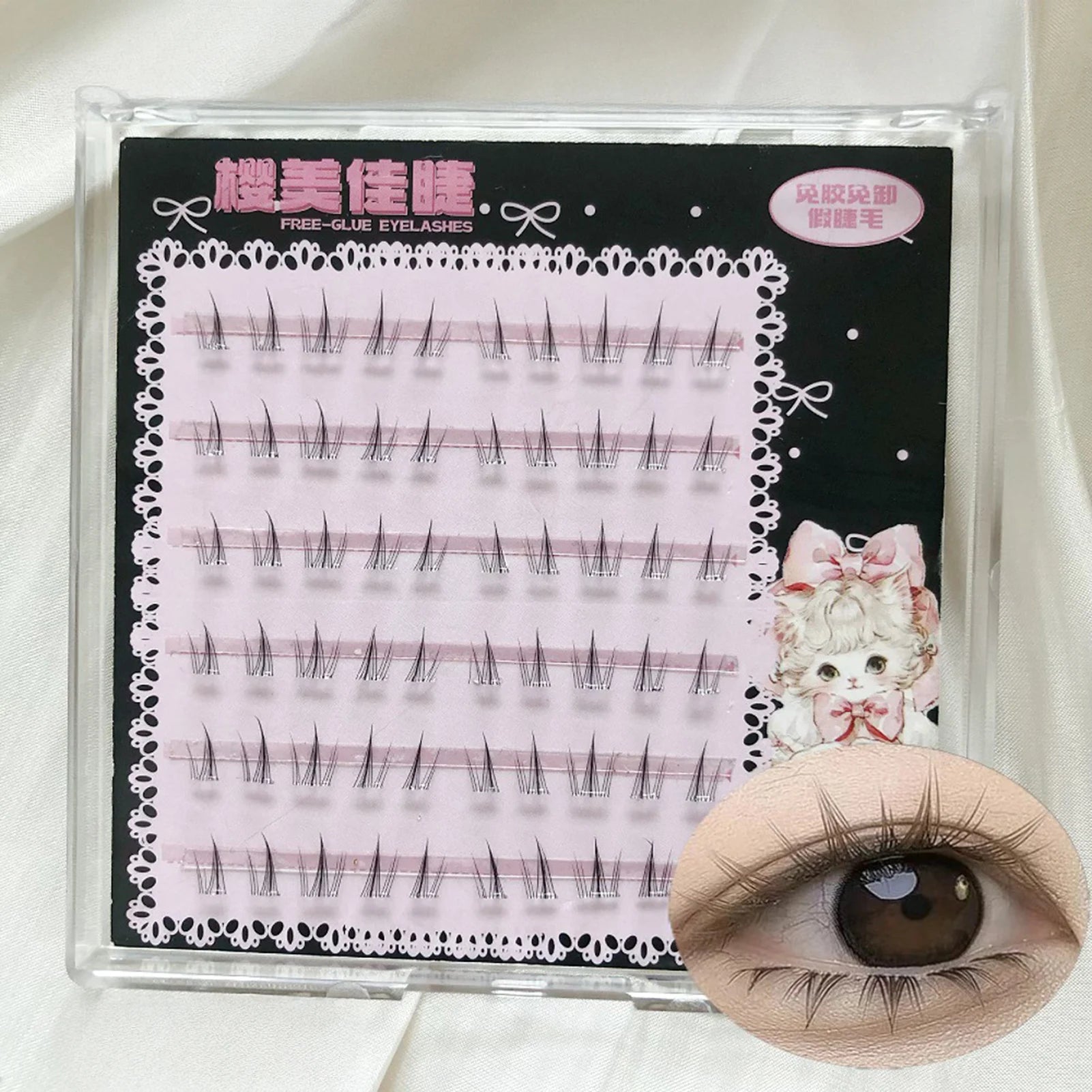 6/10/20 Rows No Glue Sunflower Lower Fake Eyelashes Natural Individual Eyelash Extension Cluster Daily Makeup Enlarge Your Eyes Peaceful Pleasures Health and Wellness