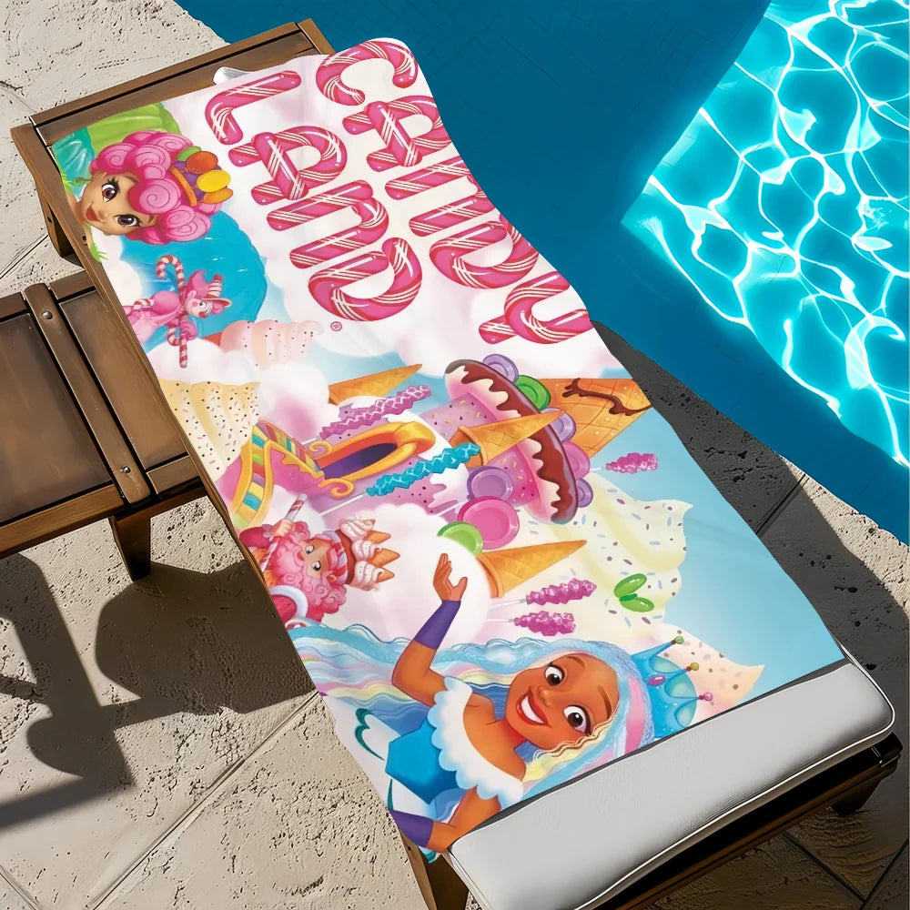 Candyland "You Cone Do It" Quick-Dry Soft Beach Towel | Pool & Travel Quick-Dry Beach Towel Peaceful Pleasures Health and Wellness z1 STJ150x260CM