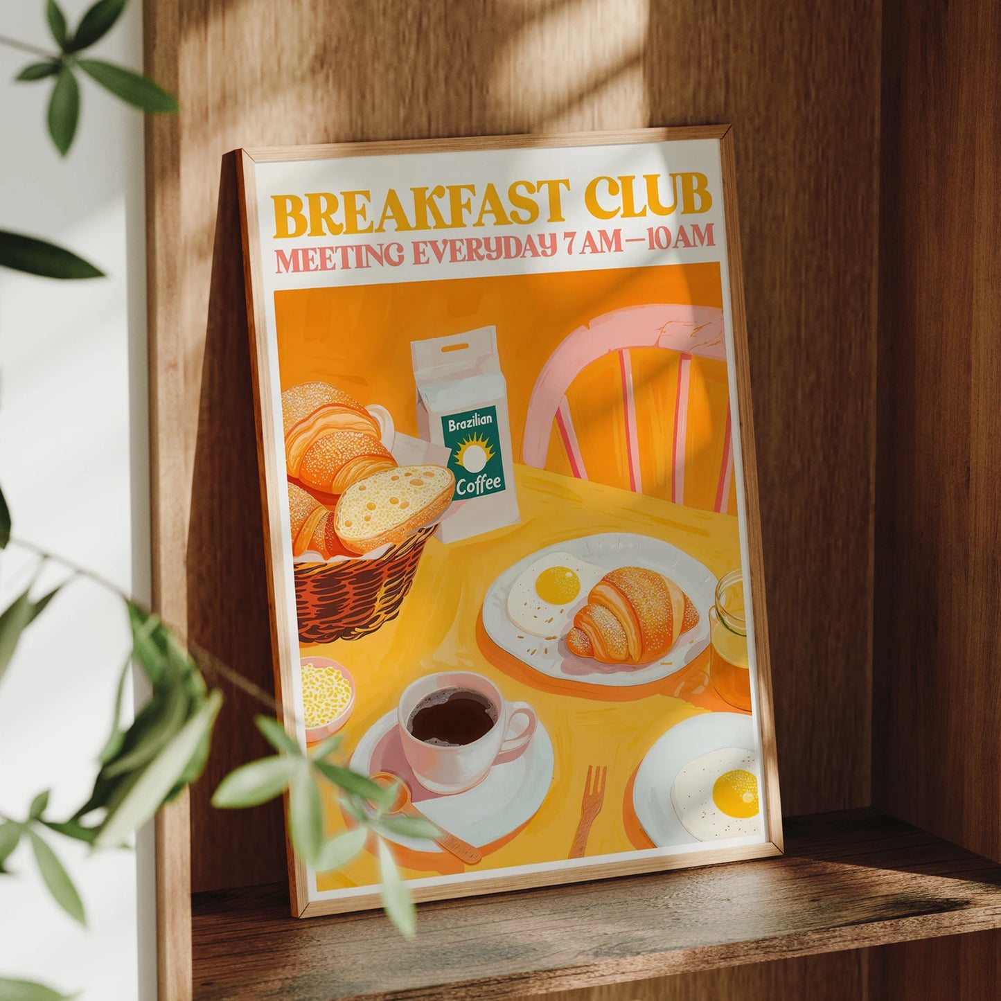 Breakfast Club Minimalist Canvas Wall Art Print | Home Decor