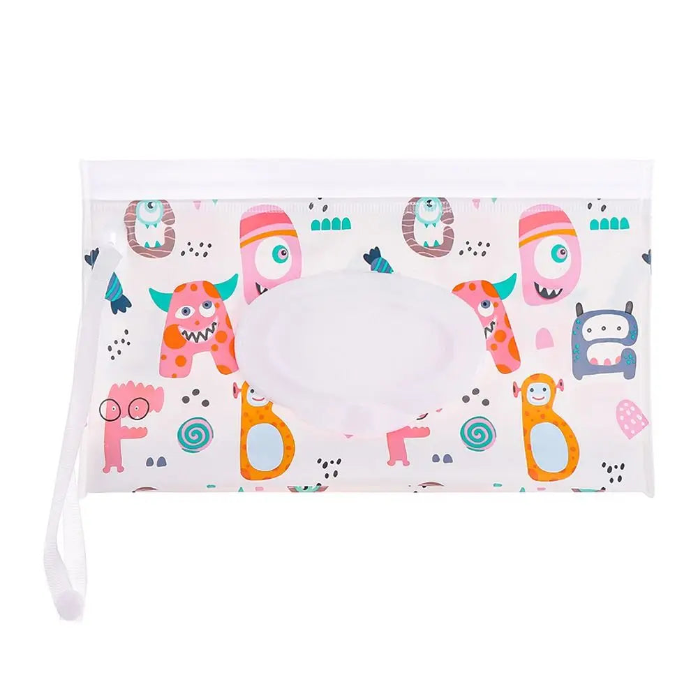 EVA Refillable Baby Wipes Pouch | Flip Cover Snap-Strap Holder