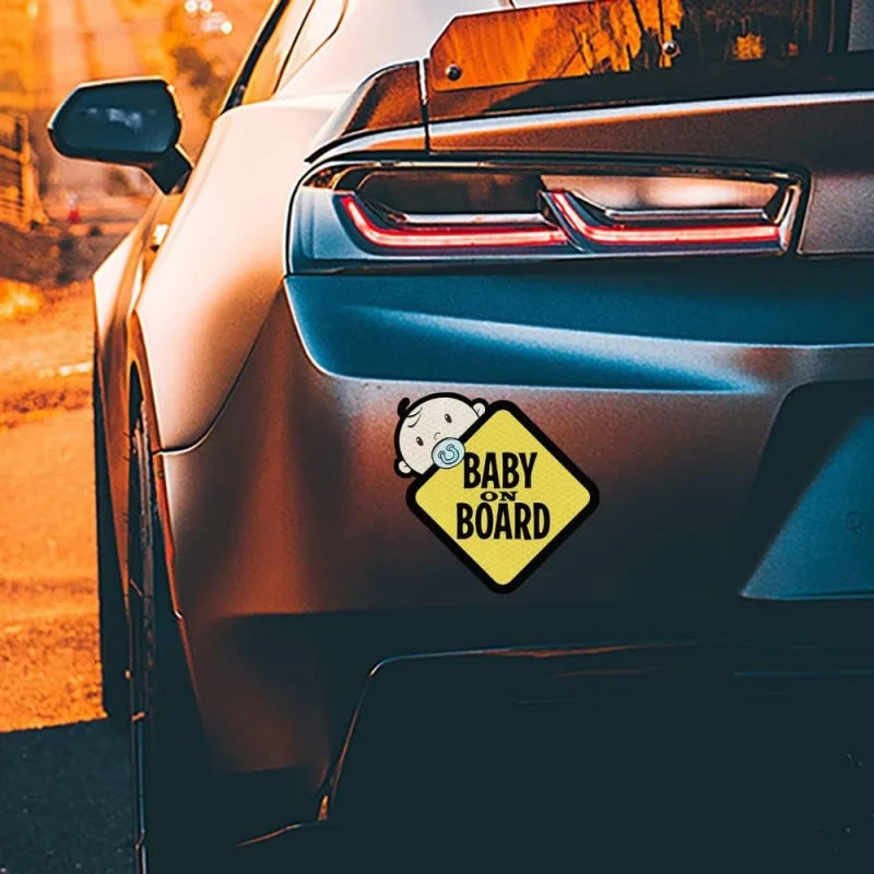 Baby on Board Reflective Waterproof Car Safety Sticker