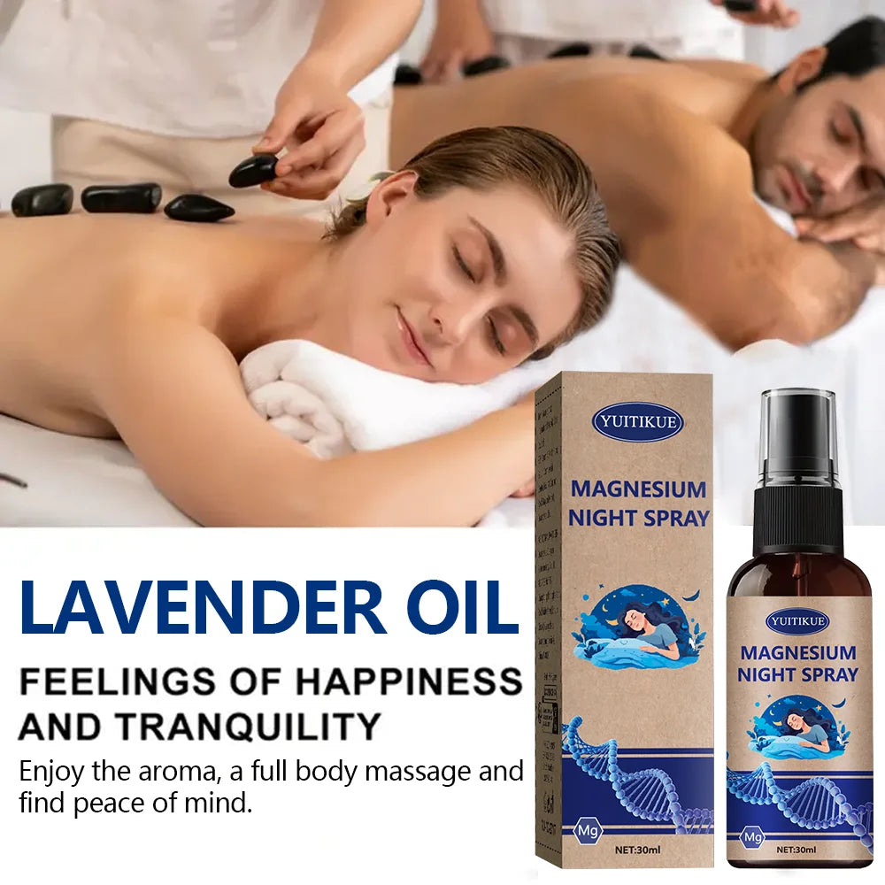 Magnesium Night Spray with Lavender Oil – Sleep & Relaxation Magnesium Sleep Spray Peaceful Pleasures Health and Wellness