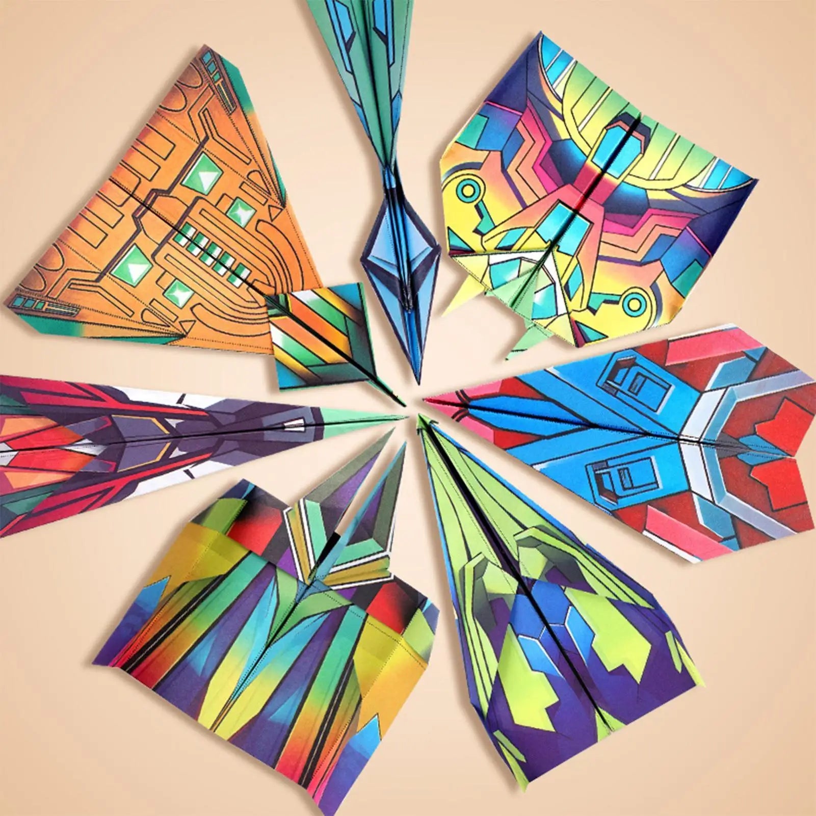 12 Patterns Paper Airplane Book, Creative STEM Toys for Kids & Adults, Perfect Gift for Birthday, Travel, Classroom & Home Peaceful Pleasures Health and Wellness