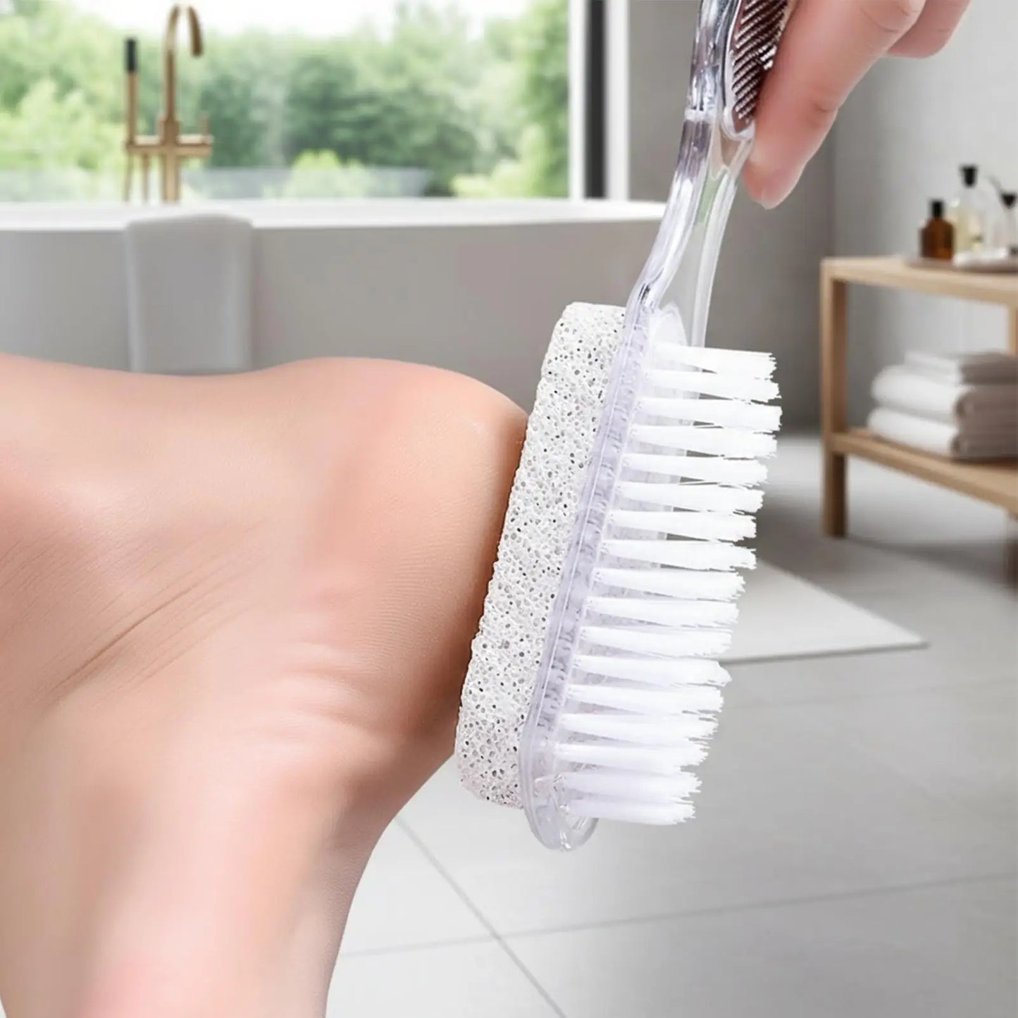 4-in-1 Foot Scrubber Pumice Stone & Pedicure Tool | Smooth Feet
