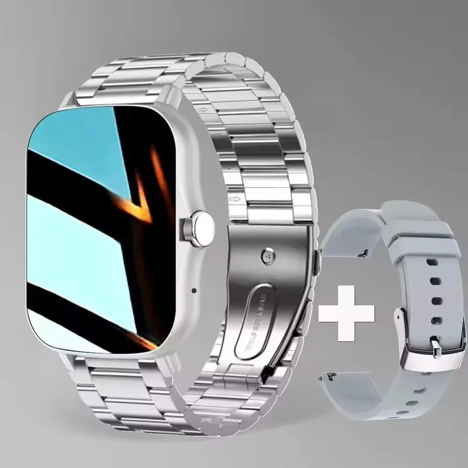 New Smart Watch 2.01 Inch HD Display Answer Make Call Message Preview Sport Modes Smartwatch DIY Dial Weather Forecast Men Women Peaceful Pleasures Health and Wellness Grey20Szstrap