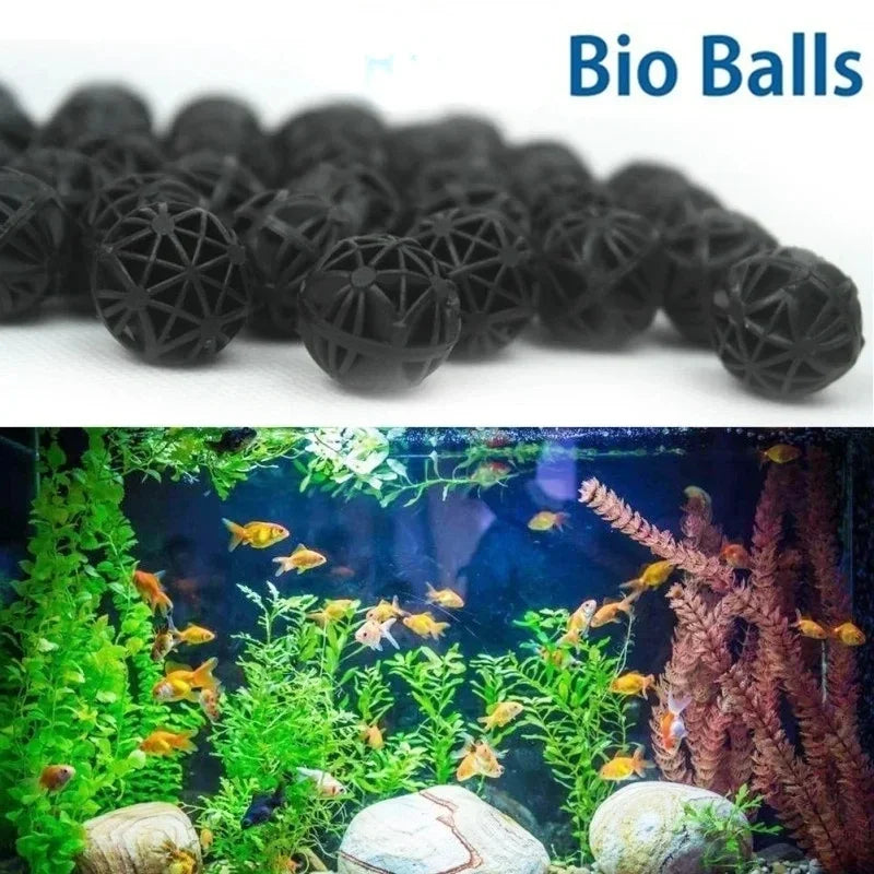 50 Home Aquarium Pond Bio Balls Fish Tank Filter Media Marine Sum