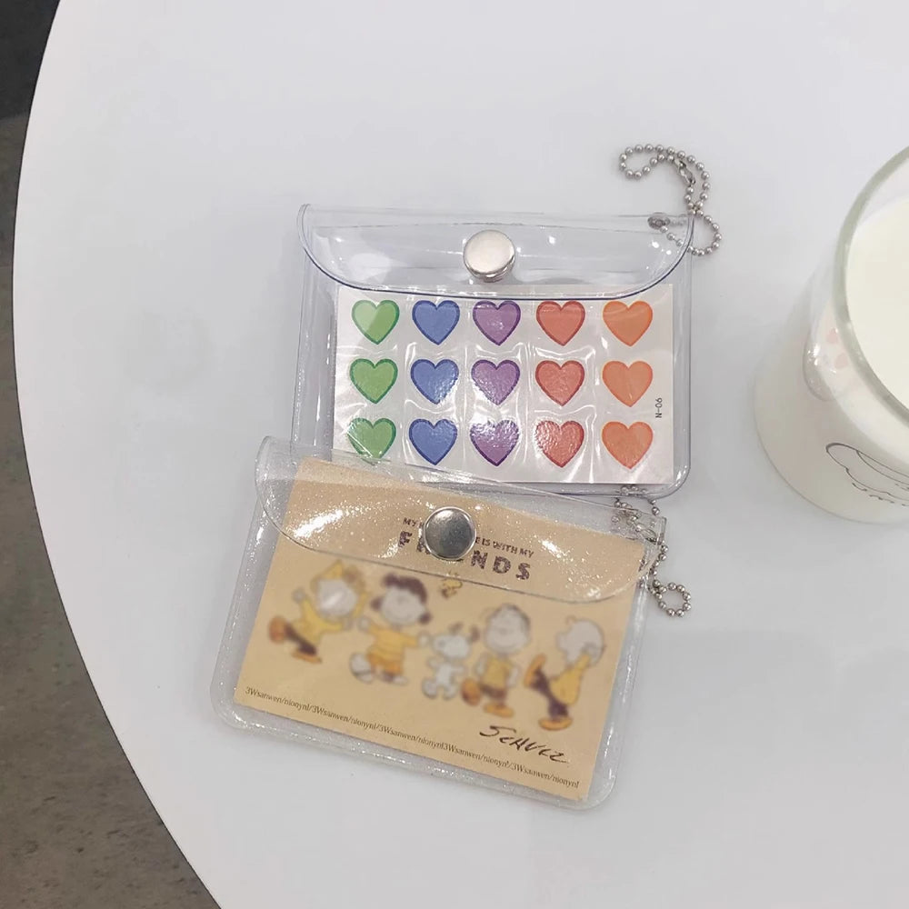 Creative Transparent Card Bag Simple DIY Storage Mini Button Portable