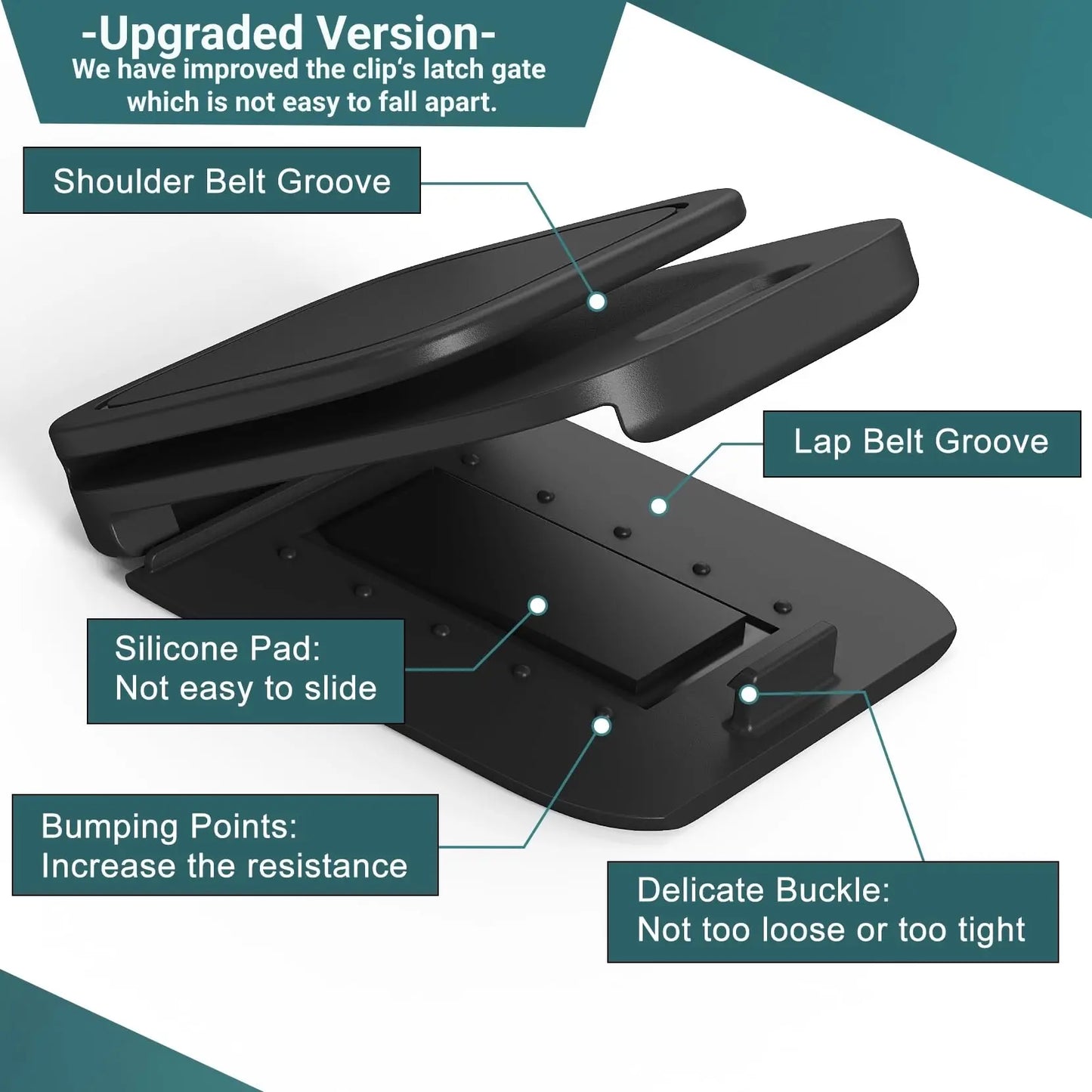 Car Seat Belt Adjuster Clamp Shoulder Neck Locking Clip Protector