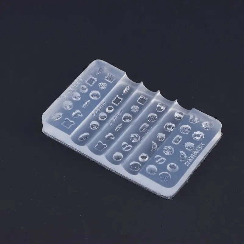 Nail Art Silicone Mold Mini Dessert Mold Bread Croissant Toast Biscuits Baking Tools Diy Silicone Nail Art Templates Nails Mold Peaceful Pleasures Health and Wellness