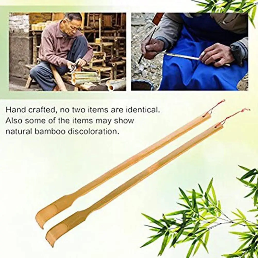 1/2pcs Bamboo Wooden Back Scratcher Massager Back Scratching Rake Household Relax Back Massage Relaxation Tools Peaceful Pleasures Health and Wellness