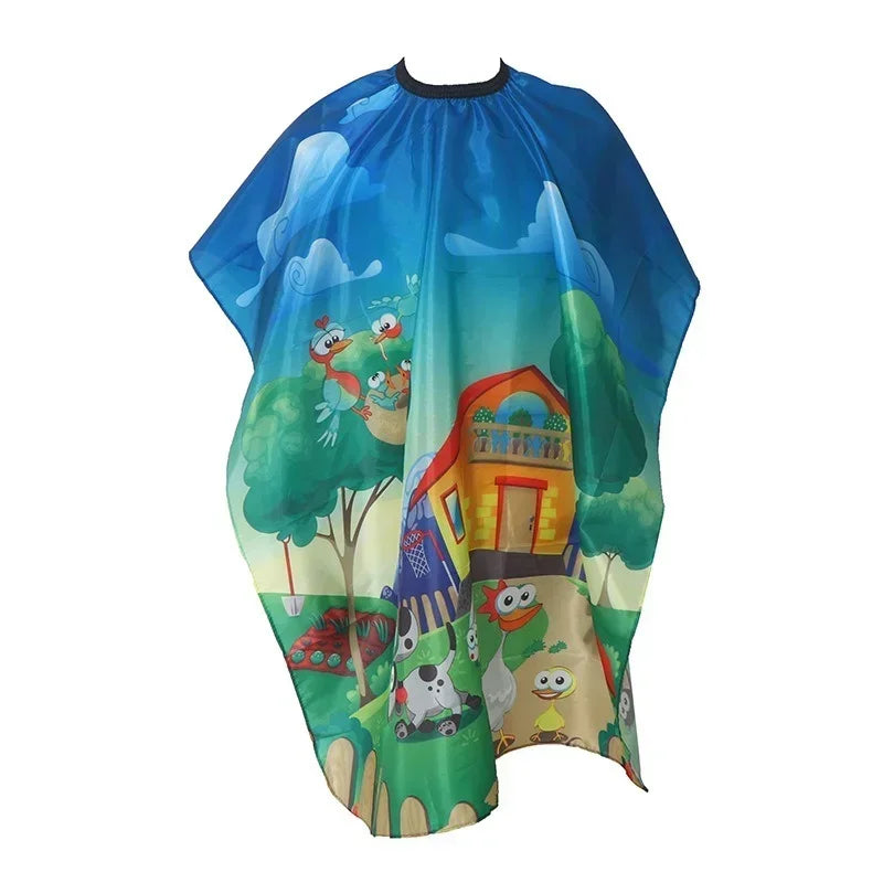 1pc Kids Haircut Hairdresser Barber Cape Apron Waterproof Durable Hairdresser Tool Salon Cloth Hair Cutting Cape for Barber Shop Peaceful Pleasures Health and Wellness