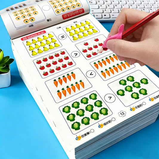 62 Pages Kids Math Workbook Dot Matrix Tracing Book Number Comparison Peaceful Pleasures Health and Wellness