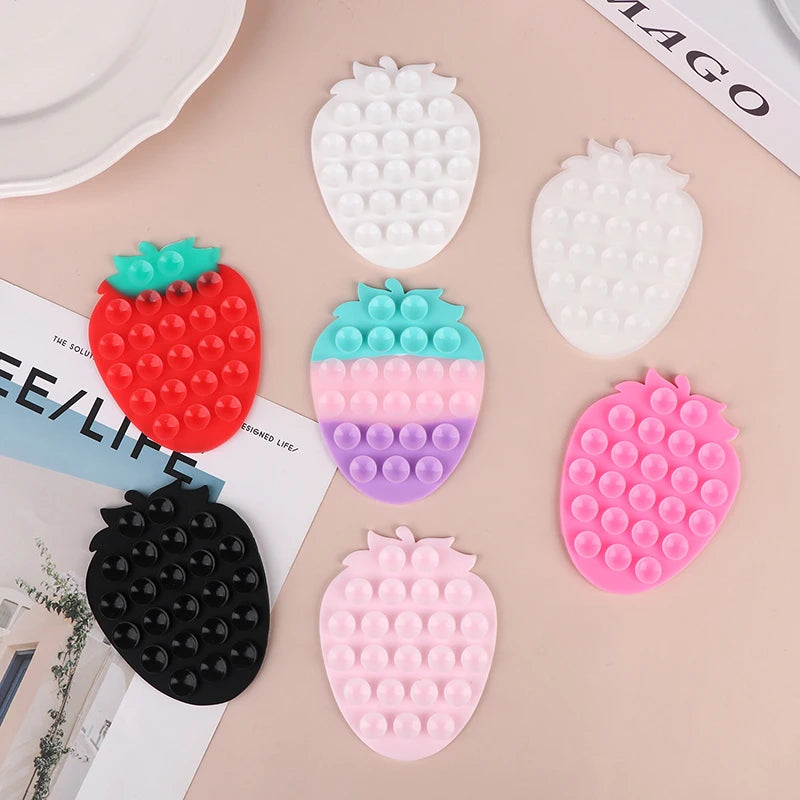 Strawberry Suction Cup Phone Holder – Car & Desk Stand