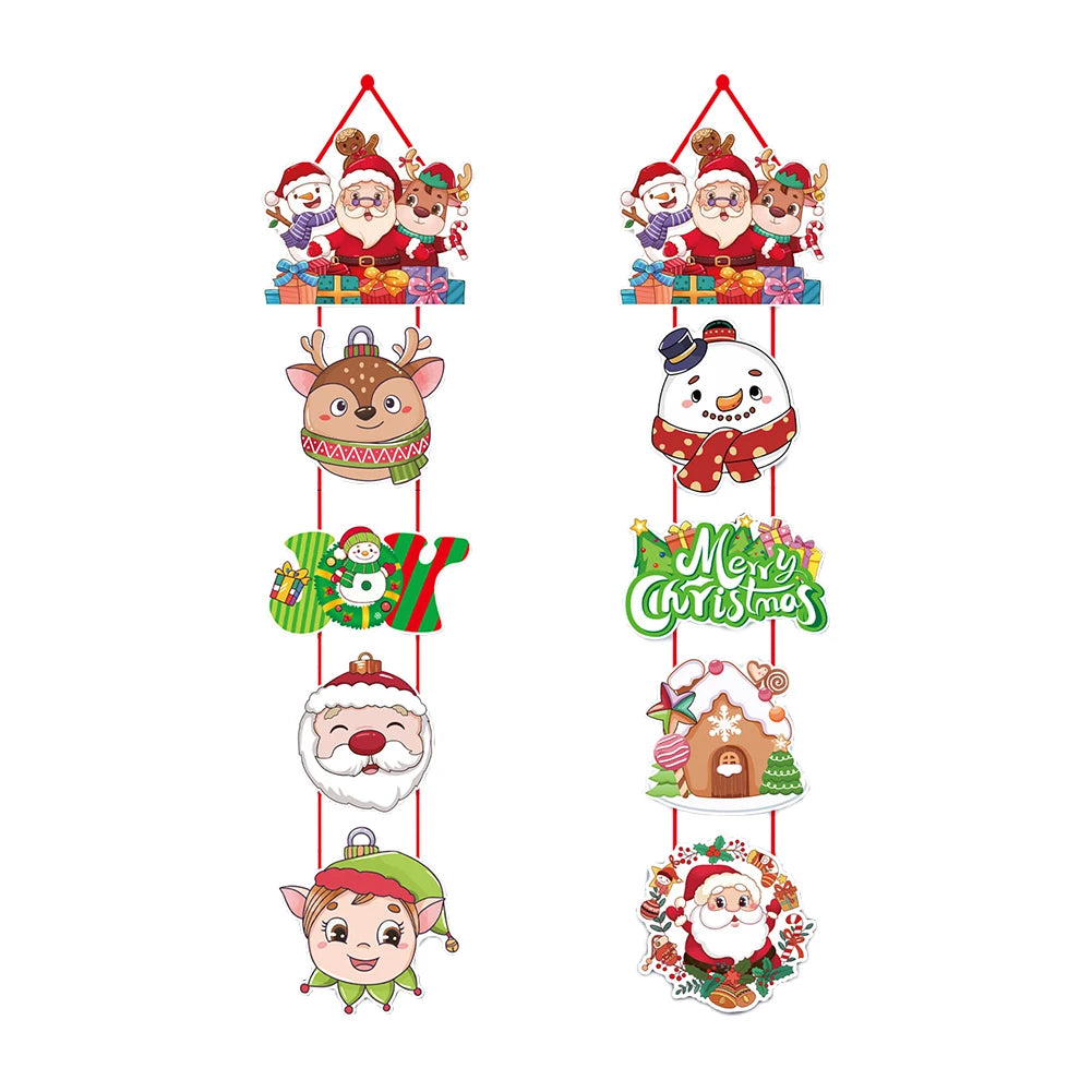 Christmas Porch Decor Door Hanging Home Outdoor Hanger Year Party