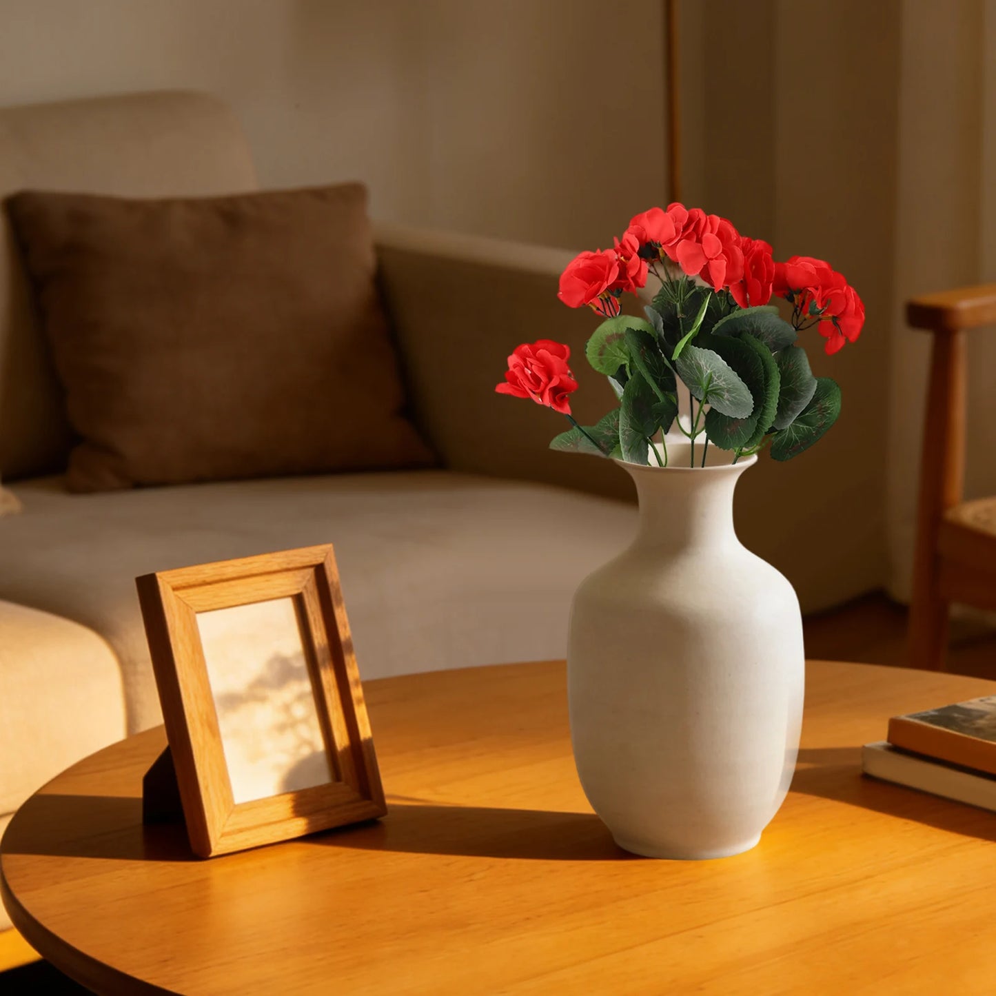 Artificial Silk Begonia Flower | Realistic Geranium Home Decor