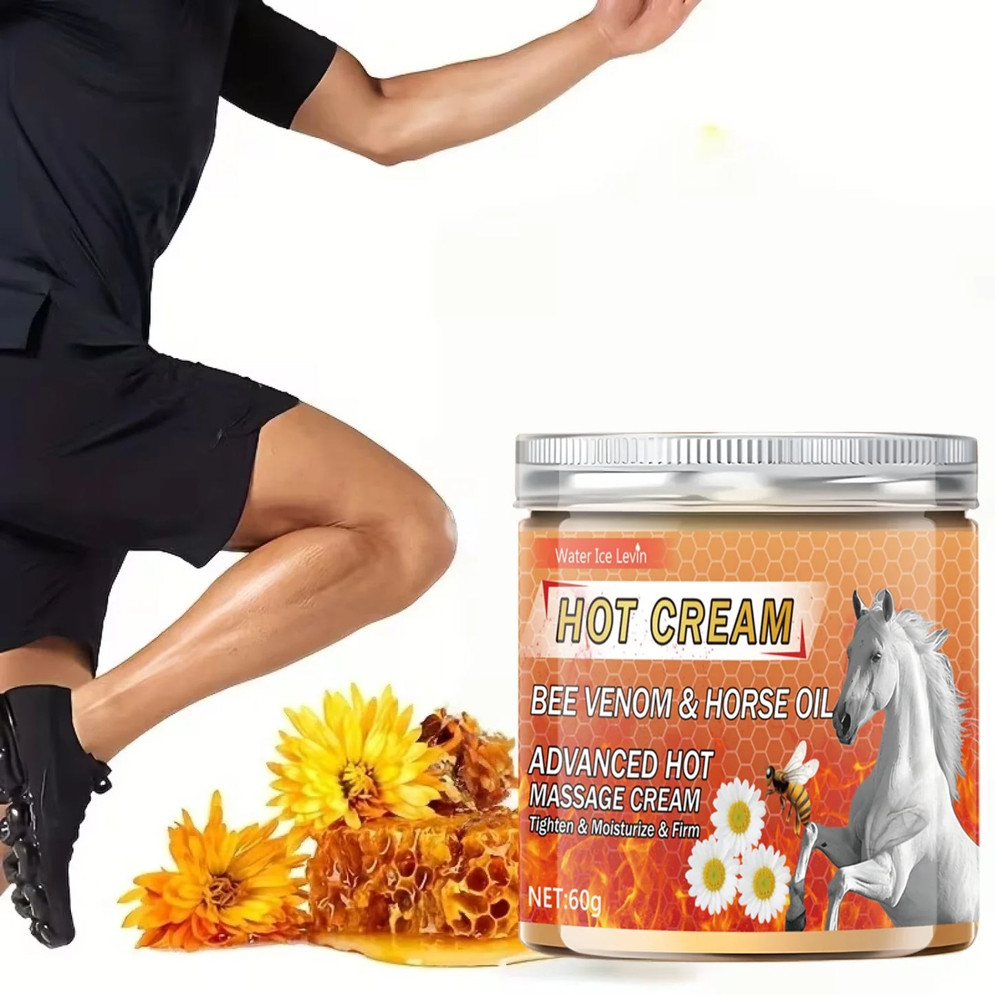 Bee Venom & Horse Oil Hot Cream – Pre-Workout Warming & Firming