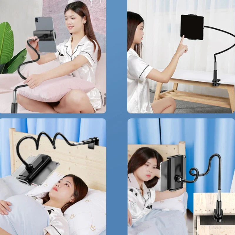 70cm Foldable Phone & Tablet Clip Stand – Bedside & Headrest