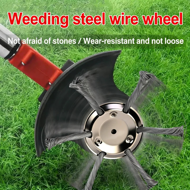 Steel Wire Wheel Weed Brush Trimmer Head – Moss & Rust Removal