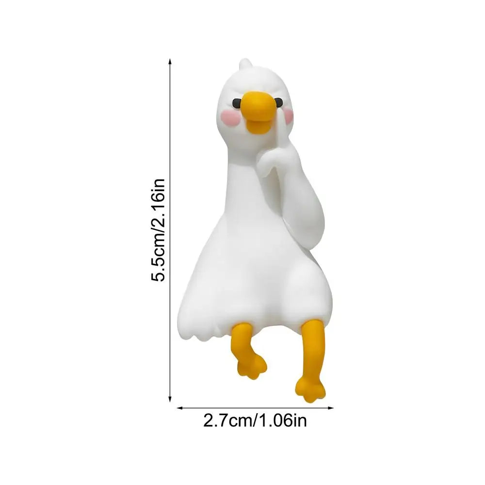 4PCS Mini Cartoon Goose Figurines – Desk, Monitor & Car Decor Decorative Figurine Set Peaceful Pleasures Health and Wellness 4PCS