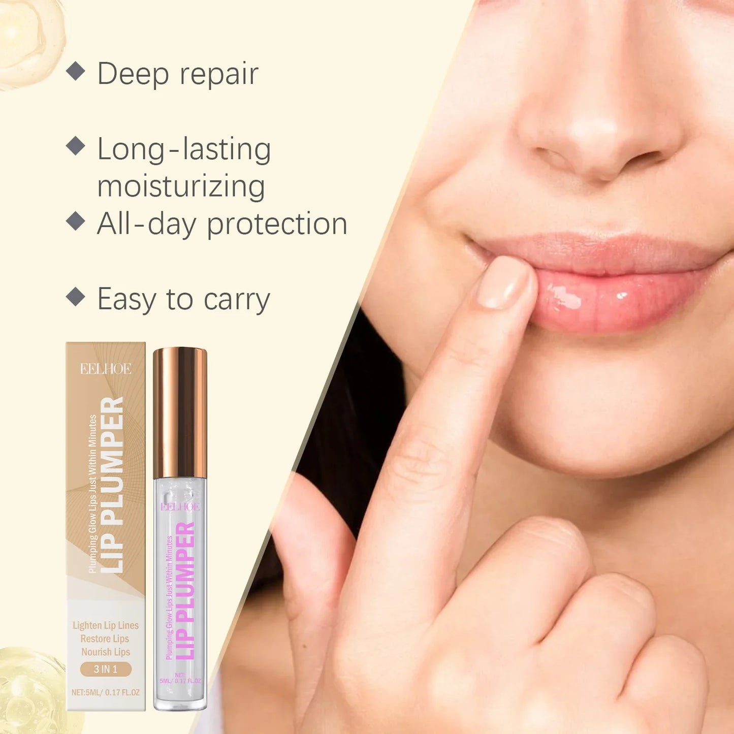EELHOE Lip Plumper Oil – Volumising, Nourishing & Brightening