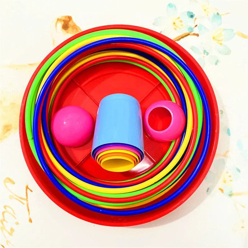 Kids Ring Toss & Stacking Cups 2-in-1 Game | Ages 3+