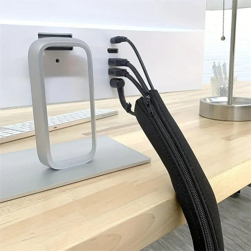1/2/4Pcs Black Data Cable Organizer Self-adhesive Desktop Cable Organizer Network Cable Headphone Storage Device Peaceful Pleasures Health and Wellness