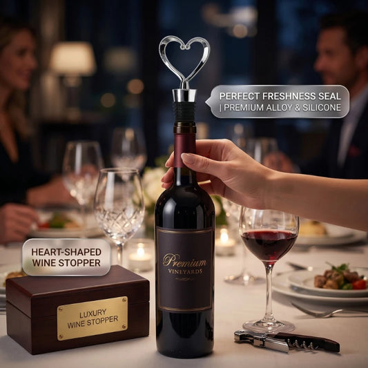 Wine Bottle Stopper Heart/Ball Shaped Red Wine Beverage Champagne Preserver Cork Wedding Favors Gifts for Wine Lovers Peaceful Pleasures Health and Wellness