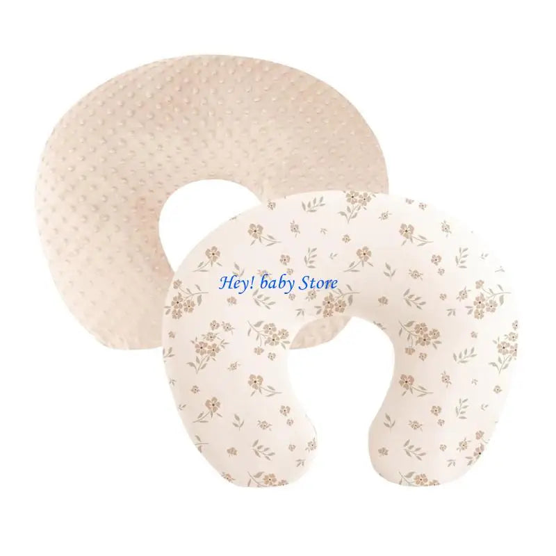 Pack of 2 Soft Cotton Nursing Pillow Covers | Baby Feeding