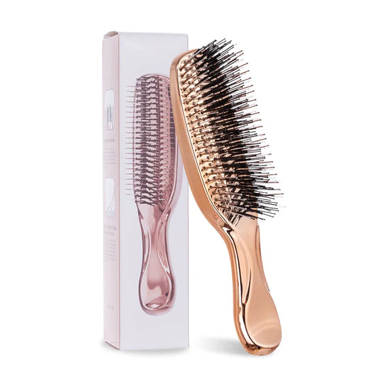 Dry And Wet Dual-use Comb Hairdressing Scalp Massage BrushPortable Soft Anti-frizz Comb Head Massager Hair Beauty Styling Tools Peaceful Pleasures Health and Wellness 1pcs Rose Gold