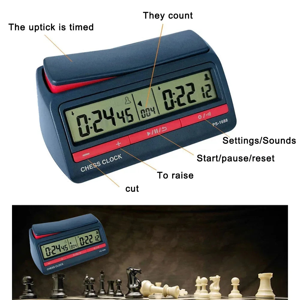 Digital Timer Board Game Clock Chess Chinese Go Games Tools