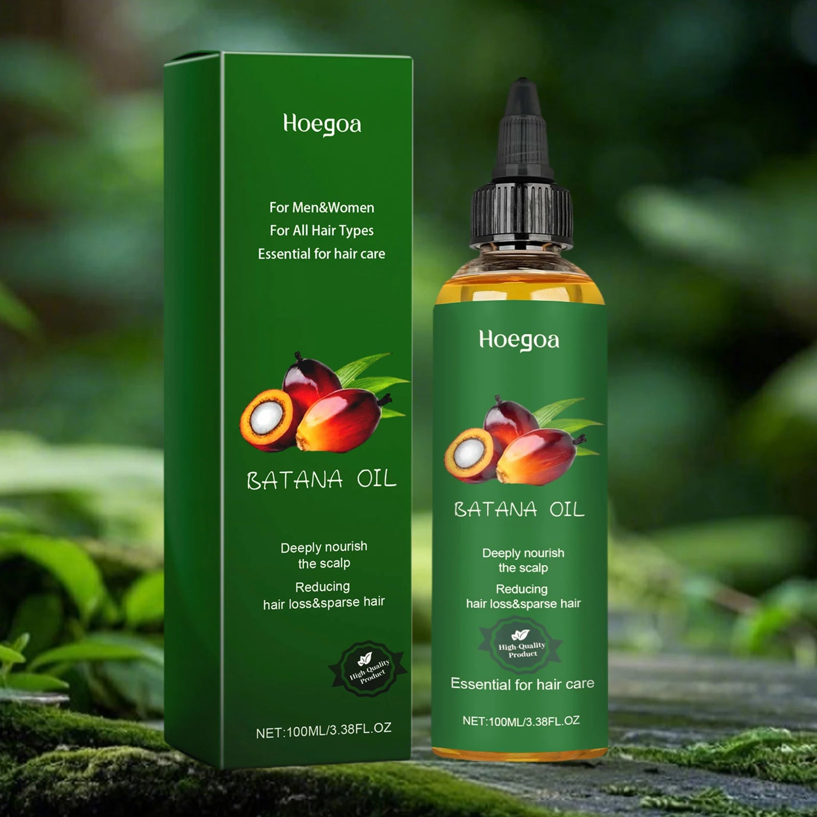 HOEGOA Hair Growth Oil – Scalp Nourishing & Frizz Control Hair Growth Oil Peaceful Pleasures Health and Wellness