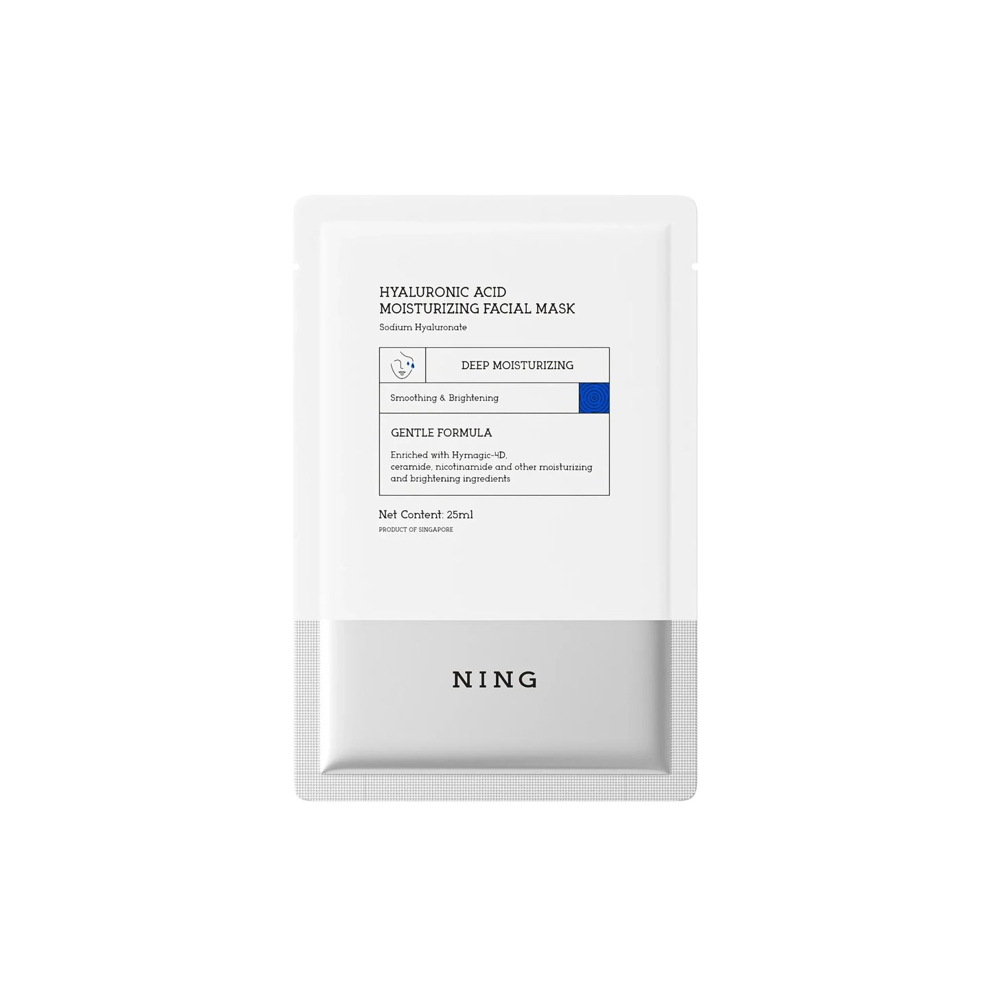 NING DERMOLOGIE 4D Hyaluronic Acid Sheet Mask – Niacinamide