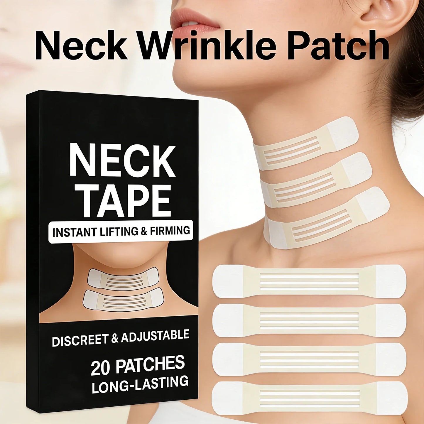 Neck Firming Patches – Lift, Smooth & Tighten Neck Skin (20 pc)