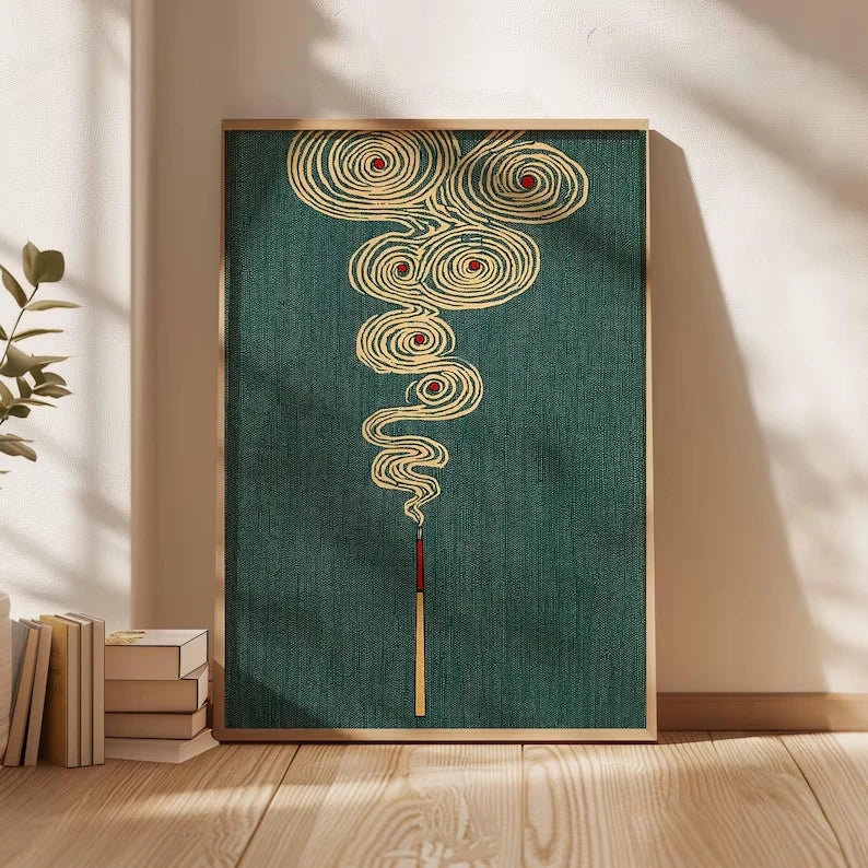 Japanese Meditation Canvas Wall Art Print | Zen Home Decor