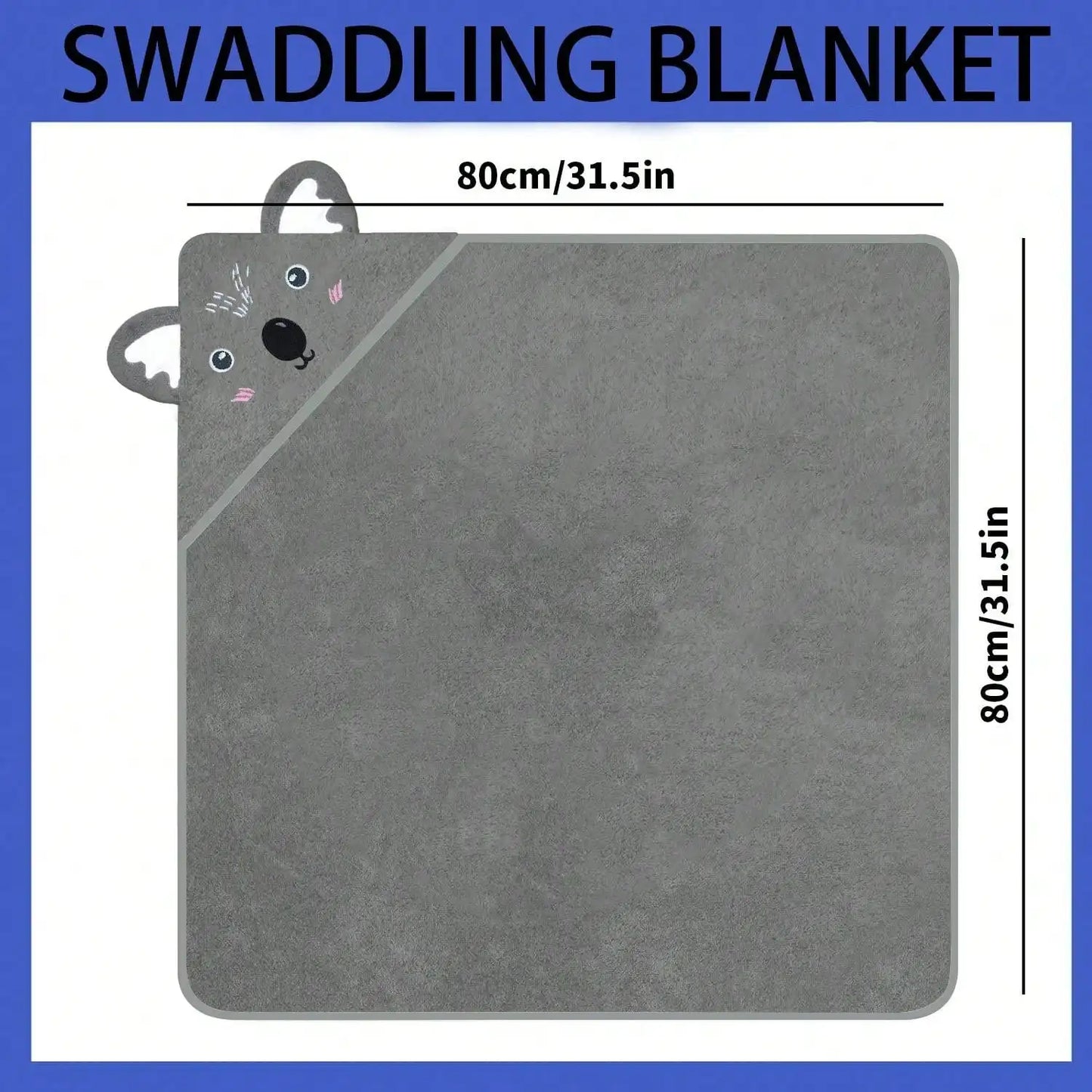 Cartoon Hooded Baby Bath Towel & Swaddle Wrap | Newborn 0-1Y