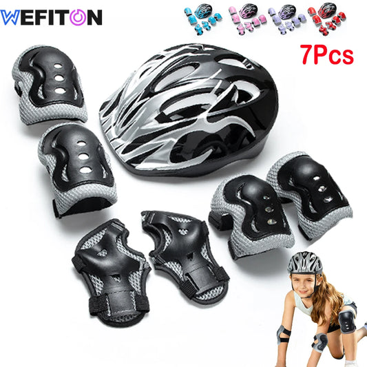 7PCS Adjustable Kids Toddler Helmet with Knee Pads,Elbow Pads & Wrist Guards,Bike Helmet for Skateboard,Skating,Biking,Cycling Peaceful Pleasures Health and Wellness