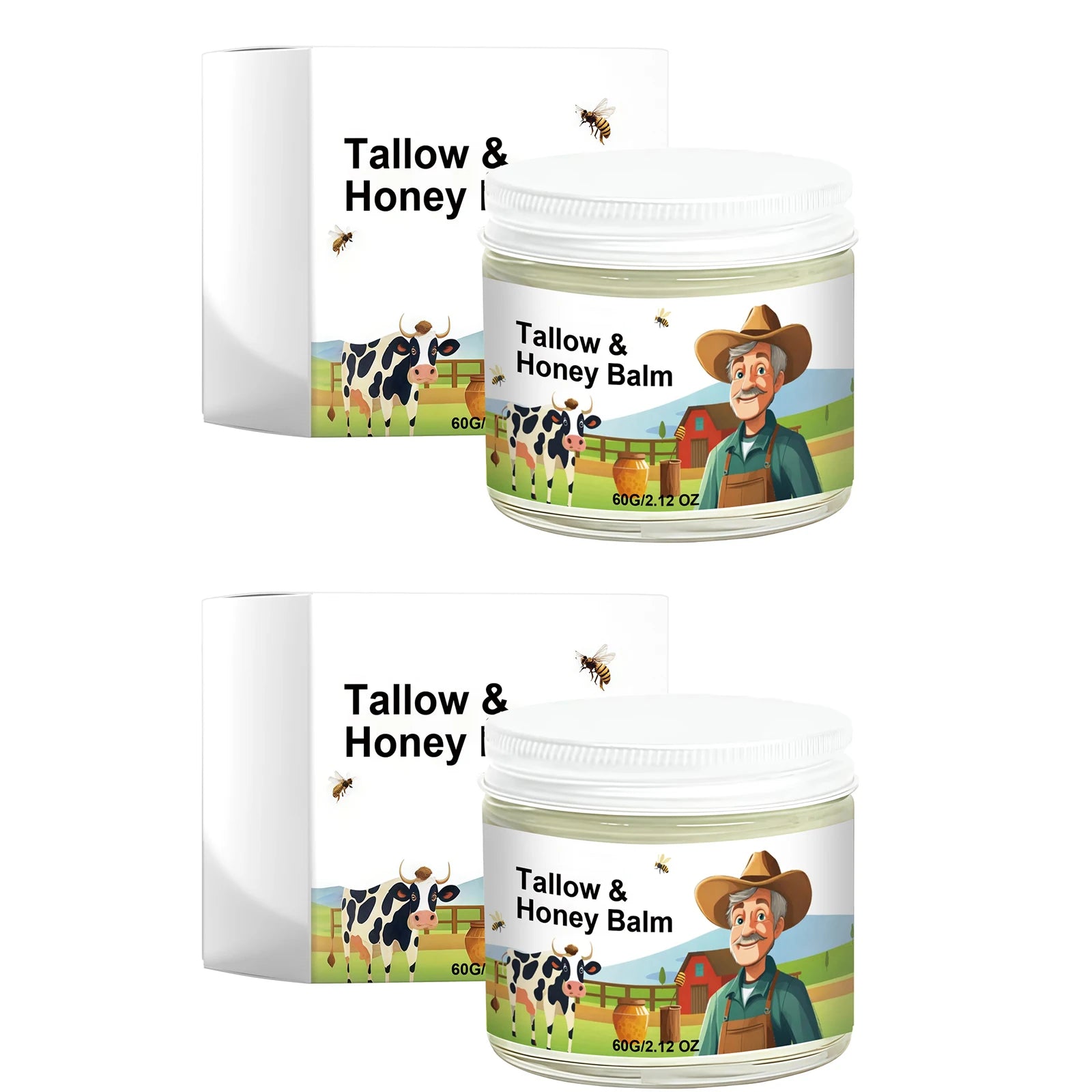 Tallow Honey Balm Facial Cream – Moisturize & Repair Dry Skin Facial Moisturizer Cream Peaceful Pleasures Health and Wellness BUY 1 GET 1 FREE