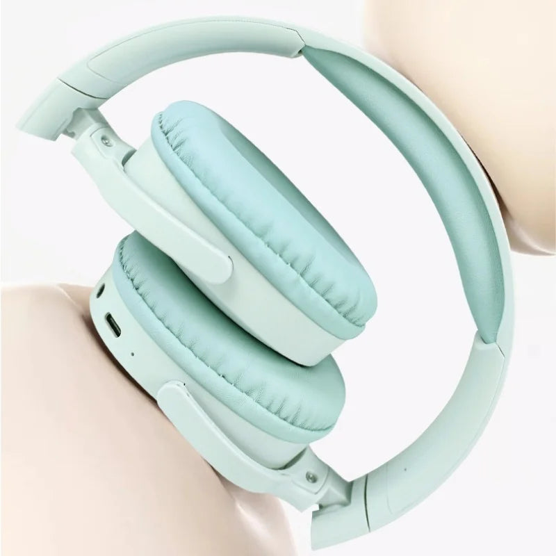 Fashionable Bluetooth wireless headphones, over-ear, deep bass, sports stereo, high fidelity, long battery life, universal Peaceful Pleasures Health and Wellness
