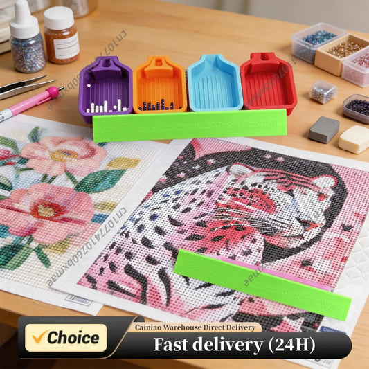 Diamond Art Tray Holder 14.9x1.5cm Diamond Painting Accessory Holder Lightweight for DIY Crafts Light Pad Easel Drafting Table Peaceful Pleasures Health and Wellness
