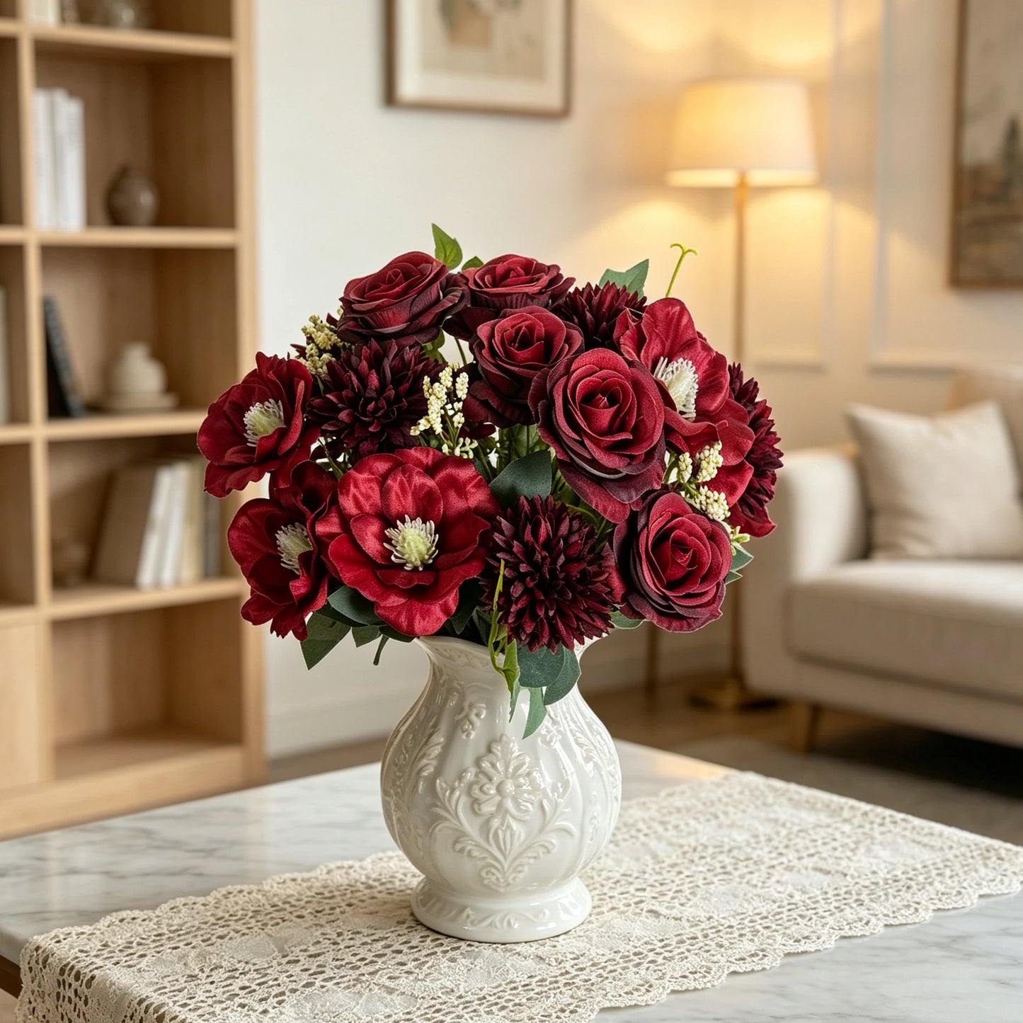 Artificial Silk Rose Flowers for Wedding, Home & Garden Decor
