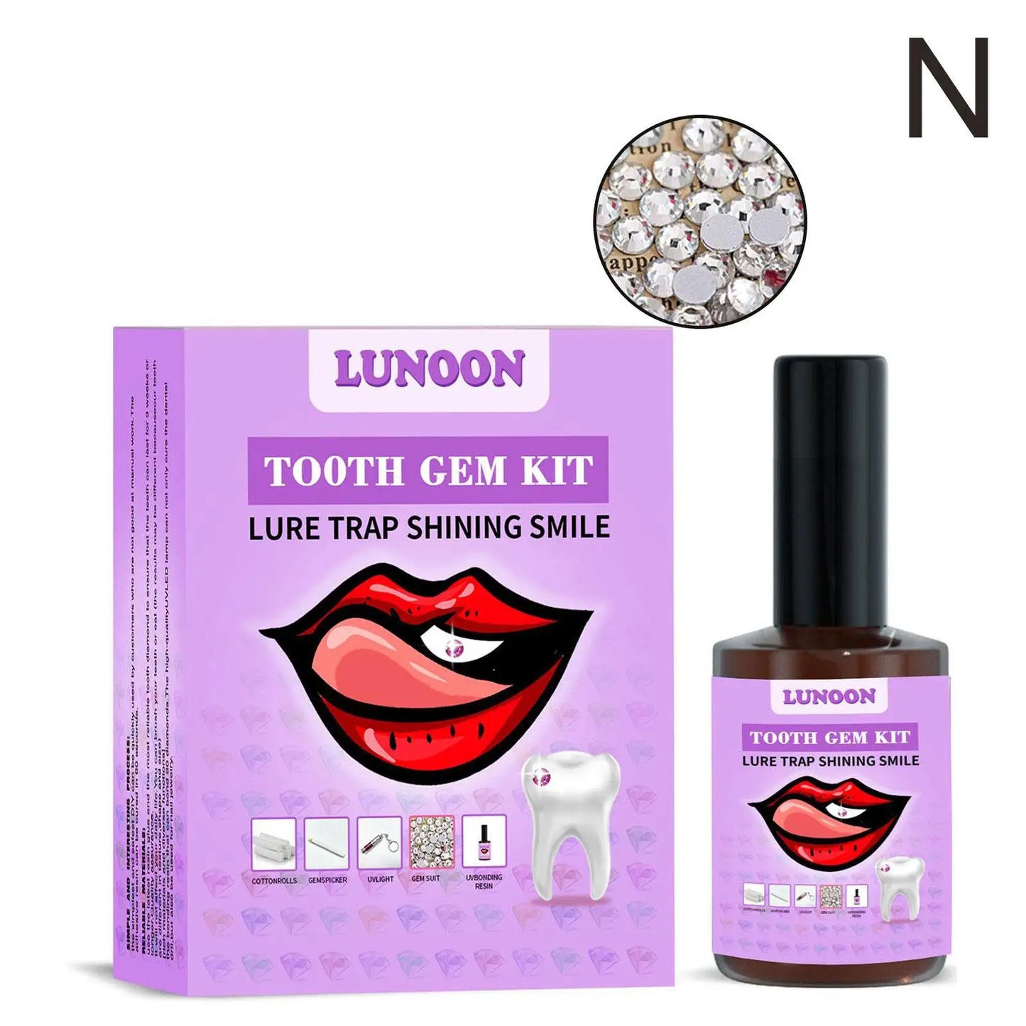 DIY Tooth Gem Kit – Crystals, UV Glue & LED Light