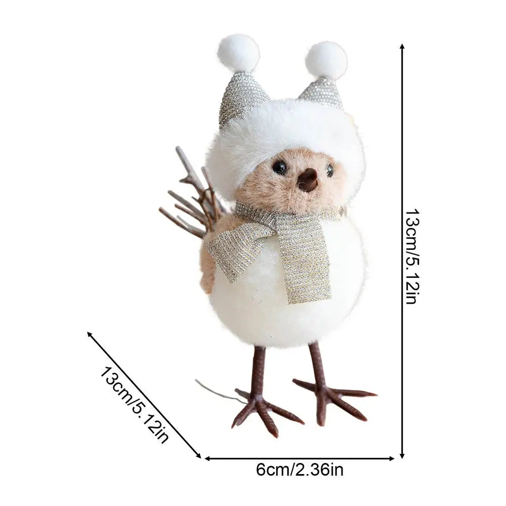Christmas Tree Ornament Foam 3D Bird Design Holiday Decorations Christmas Foam Bird Pendant For Tree For Bedroom Balconies Peaceful Pleasures Health and Wellness Red China Mainland