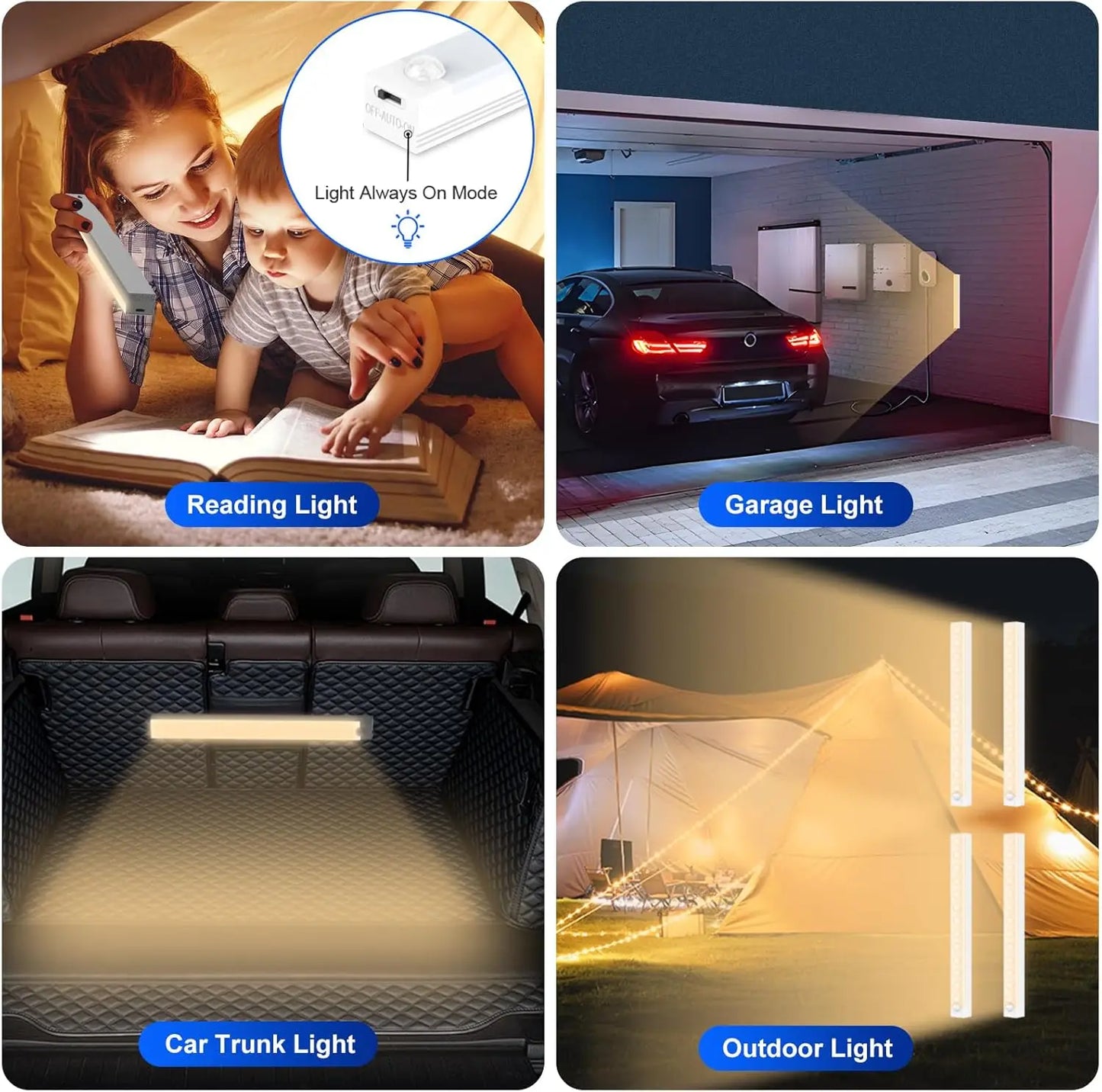USB Rechargeable LED Motion Sensor Night Light – Cabinet & Kitchen